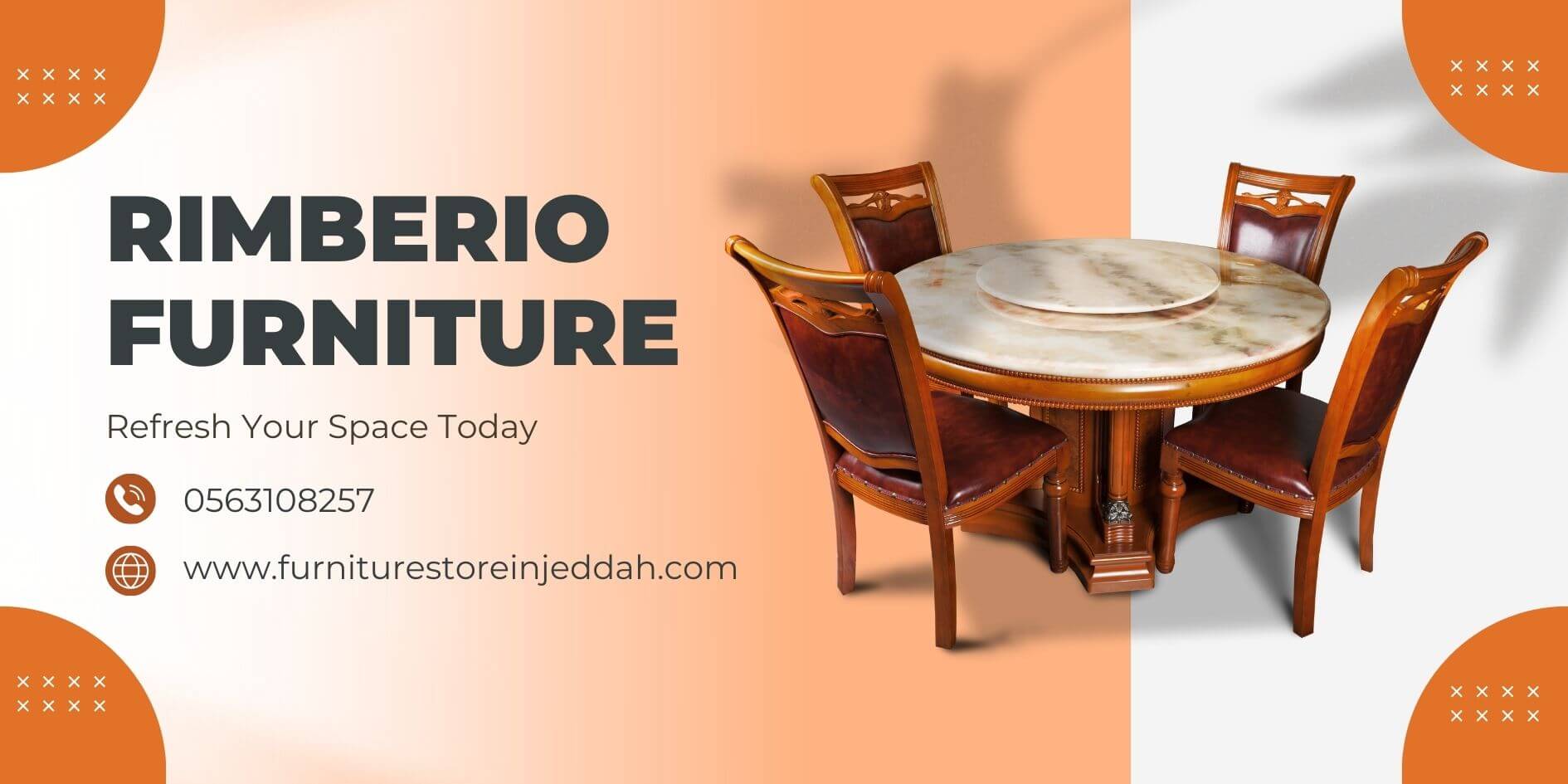 Orange and Brown Minimalist Traditional Furniture Banner (1)